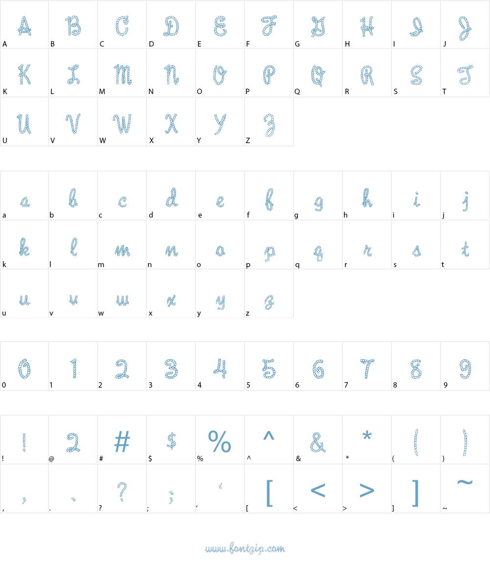 Rope MF Font Character